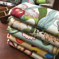 Thickened cotton rough cloth sheets three-piece set of single double pastoral big flower cotton linen canvas thick can not afford the ball