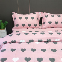 Peach Hearts Four-Color Thickened All Cotton Twill single sheet Sheet Love Pure Cotton Girls Dormitory Quilt Cover can be matched with four sets