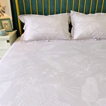 Vegetarian two-tone bamboo fiber sheet Summer breathable cool Sensation Thickened three sets of ex-gratia double quilt with single bamboo soft mat