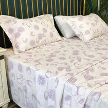New lemon bamboo fiber bed linen Summer breathable cool Thickened Three sets of ex-gratia double quilt with single bamboo soft mat