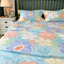 Fields Garden Wind Bamboo Fiber Sheets Summer Breathable Cool Sensation Thickened Three Sets Preferential Double to be Single-Smooth Soft Pitul