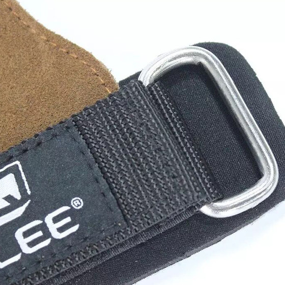 QLEE cowhide deadlift booster belt 1282 fitness male pull-up female grip belt wrist anti-slip training palm protector