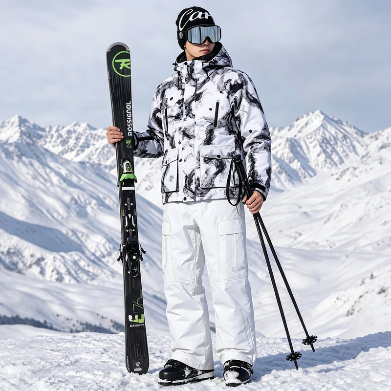 Winter Outdoor Ski Clothing for Men and Women, Windproof, Warm, Thickened, Waterproof, Couple Ski Suits, Single and Double Board Equipment