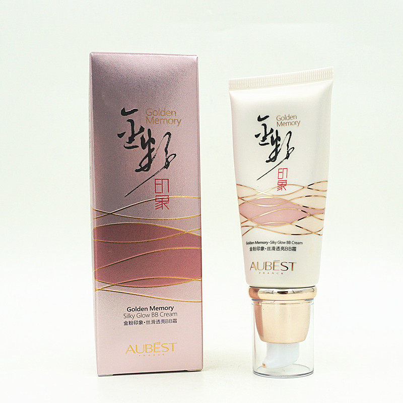 Aube Poetry Gold Powder Impression Silk Slip Through Bright BB Cream Powder Bottom Moisturizing Flawless Isolate Milk CC Red Algae Blue Algae Female Skincare