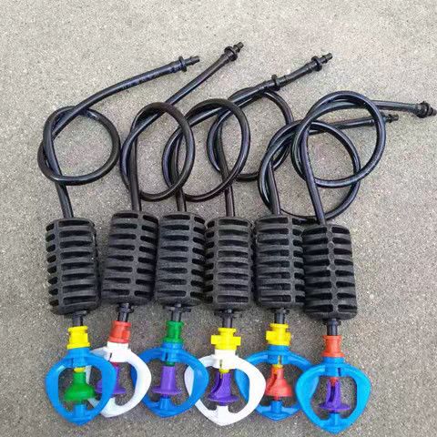 Greenhouse nozzle 360-degree rotating micro-nozzle hanging spray micro-spray head spray doused with double spraying and hanging micro-spray