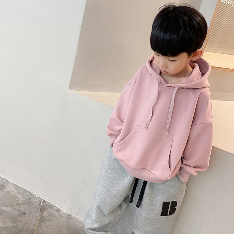 Boy Clothing Spring Autumn Style Boy With Hood Sports Shirt CUHK Children Child Loose Long Sleeves Garnter 2021 New Blouses Foreign Pie