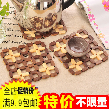 Nice and environmentally friendly bamboo dining cushion Cushion Dish Cushion Cup Cushion Pan Cushion Kitchen Heat Insulation Mat table cushion Anti-scalding plate cushion