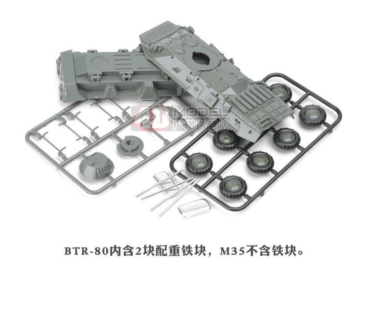 Chính hãng 4D Lắp ráp 1/72 Xe tải M35 của Quân đội Hoa Kỳ BTR-80 Xe bọc thép Mô hình 2 Mô phỏng Trang trí đồ chơi quân sự - Chế độ tĩnh máy bay mô hình