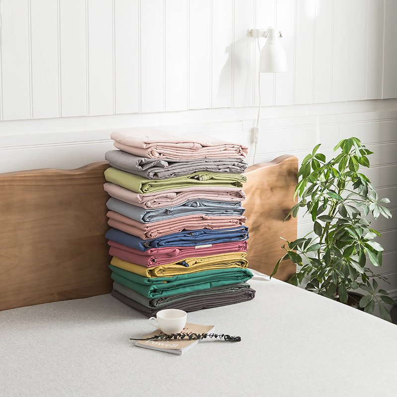 Yarn-dyed washed cotton quilt cover Cotton single quilt cover Cotton single double 200*230 increase solid color quilt cover