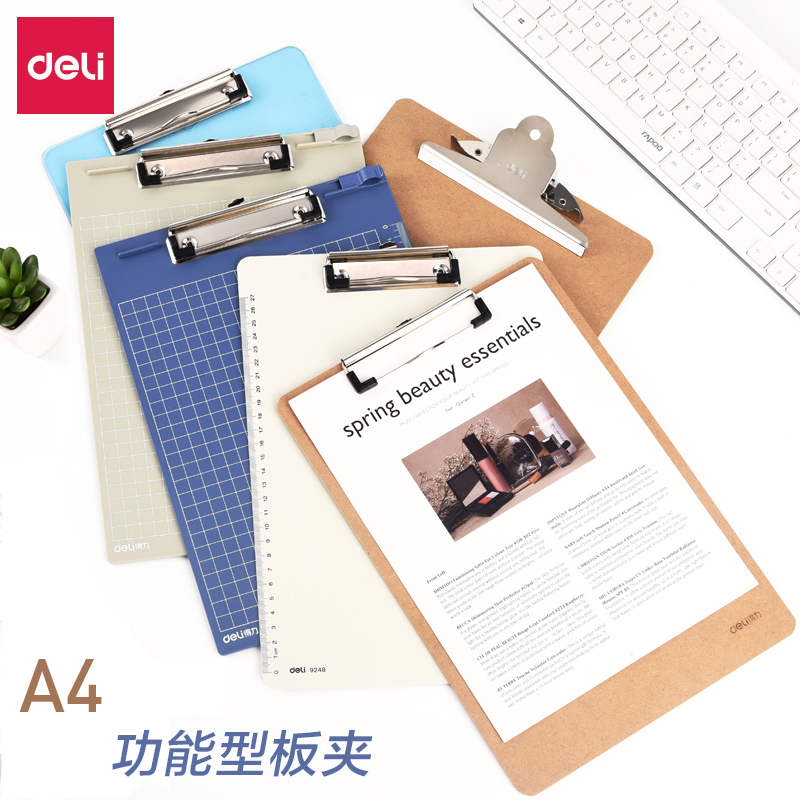 Right-hand plate clip plastic A4 writing pad Multi-functional vertical menu clip Dish Wooden Board Clip Workshop Suspension
