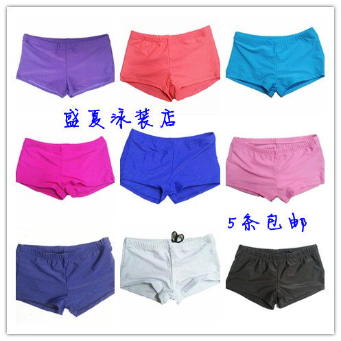 Two-style swimsuit women's conservative sports casual 100 lap ladies flat angle swimming trunks 4-corner swimming trunks with increased yard spa