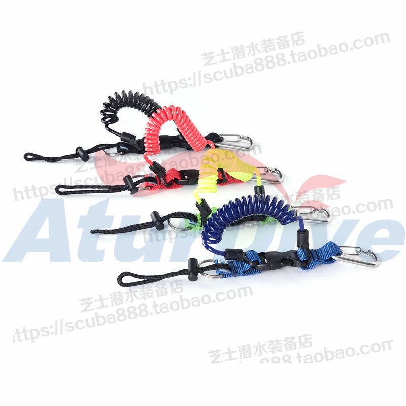 AturDive diving spring rope Missed rope Camera anti-loss rope A variety of color safety rope spot