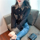 Early spring small fragrance shirt women's spring clothing 2023 new foreign style top design sense niche chic shirt