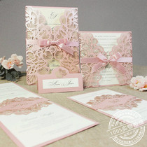European style new hollow wedding invitations golden wedding invitations creative custom wedding invitations Korean lace