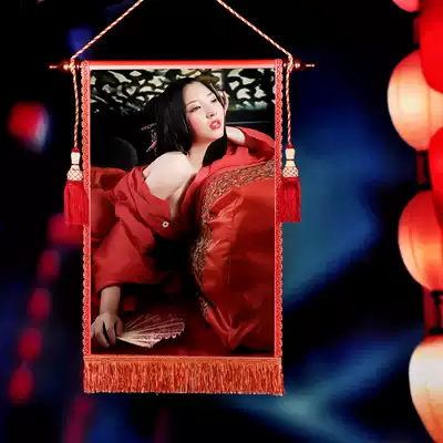 Photo tapestry photo studio tapestry children's tapestry wedding tapestry pictorial tapestry 36 inch vertical Chinese style tapestry