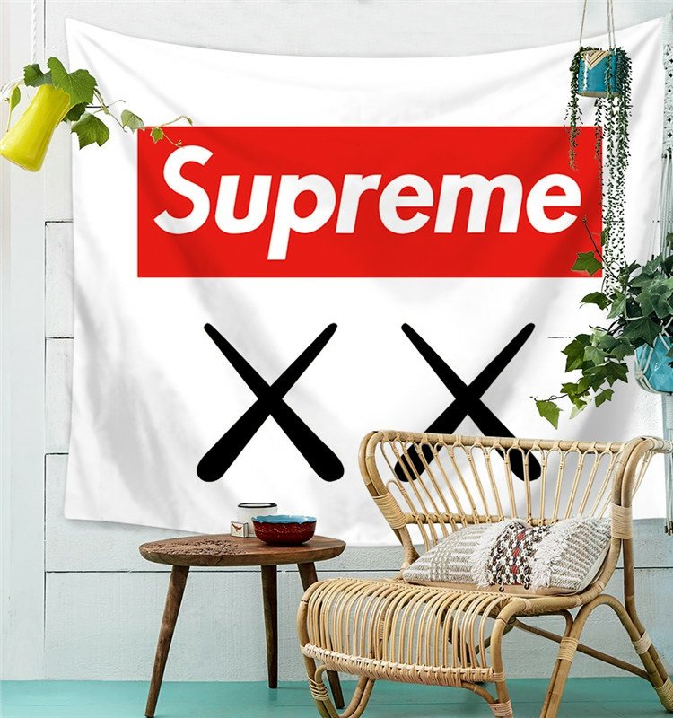 Flannel) cá tính tối cao thủy triều thương hiệu trang trí tường tấm thảm treo khăn trải bàn vải nền phân vùng rèm thảm thêu trang trí