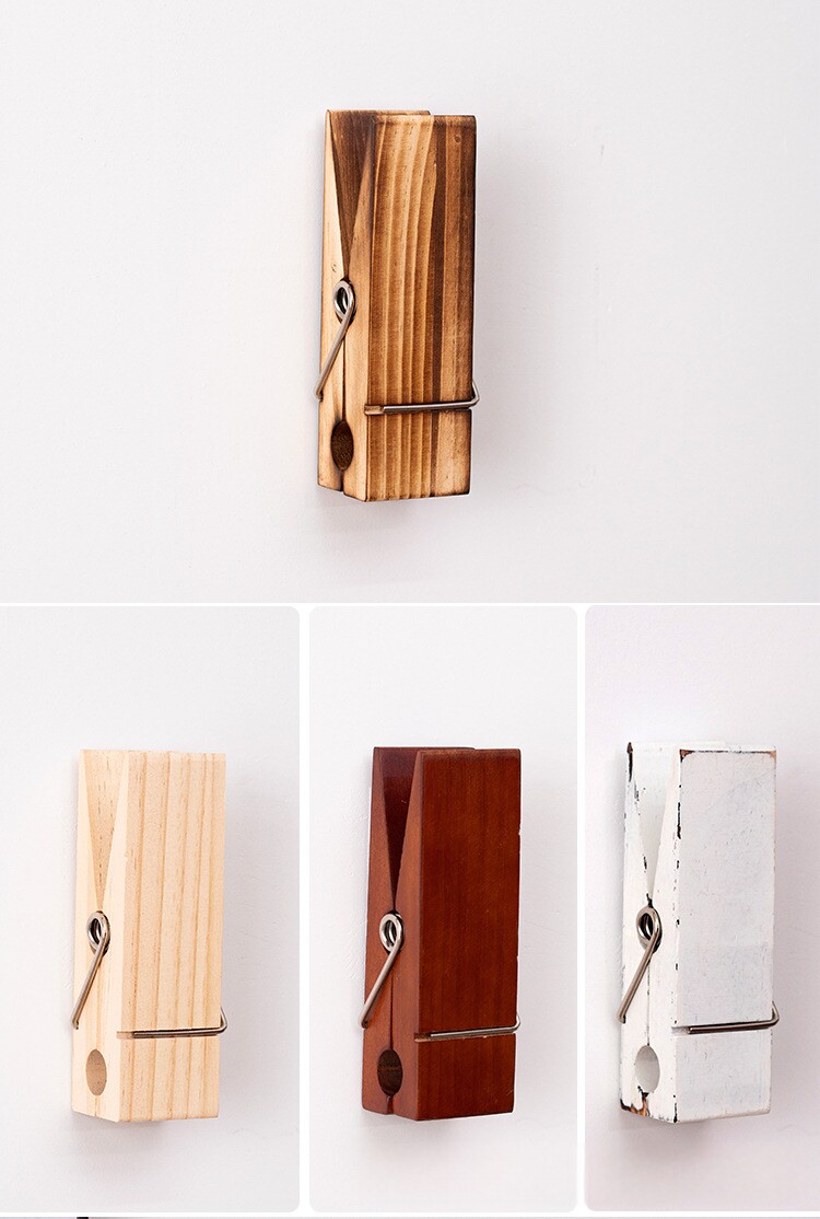Креативный гигантский деревянный зажим для полотенец настенный держатель для белья и одежды