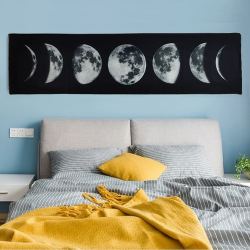 Богемская искусство Toll -Up Moon Phase Room Декоративная настенная настенная