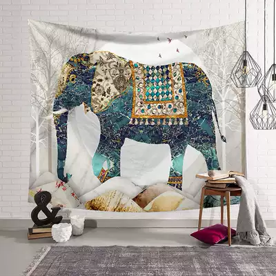 Bohemia elephant wall decoration tapestry wall cloth tablecloth background cloth bedside wall tapestry hanging curtain free of holes