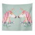 INS Bắc Âu Unicorn Net Red Wall Trang trí tấm thảm Đầu giường Phòng ngủ Nền vải Khăn trải bàn Vách ngăn thảm treo tường cute Tapestry
