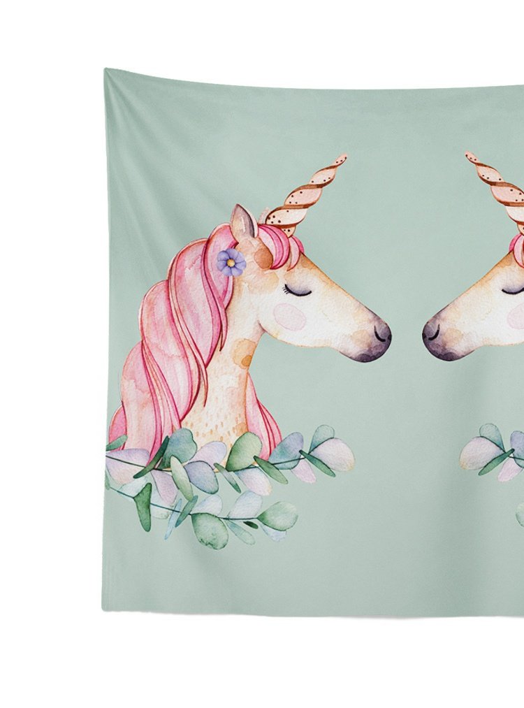 INS Bắc Âu Unicorn Net Red Wall Trang trí tấm thảm Đầu giường Phòng ngủ Nền vải Khăn trải bàn Vách ngăn thảm treo tường cute