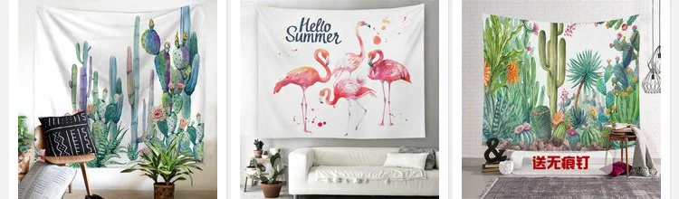 INS Bắc Âu hồng flamingo đầu giường phòng ngủ trang trí tường tấm thảm vải bạt nền khăn trải bàn phân vùng rèm