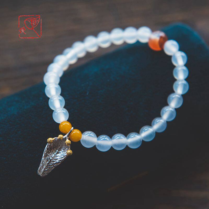 China Indus 925 silver decorated lychee freezing Manau State windy hand-in-hand string