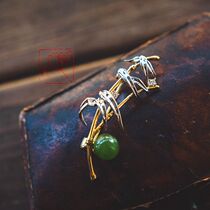 Jade Taku Bamboo and Tamaki Yuakoya Seawater Pearl Chest Needle National Wind