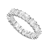 Платиновое обручальное кольцо, с драгоценным камнем, белое золото 18 карат, инкрустировано бриллиантами