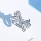 宝石矿工 Ожерелье с бантиком, платиновое обручальное кольцо, бриллиантовая подвеска, белое золото 18 карат