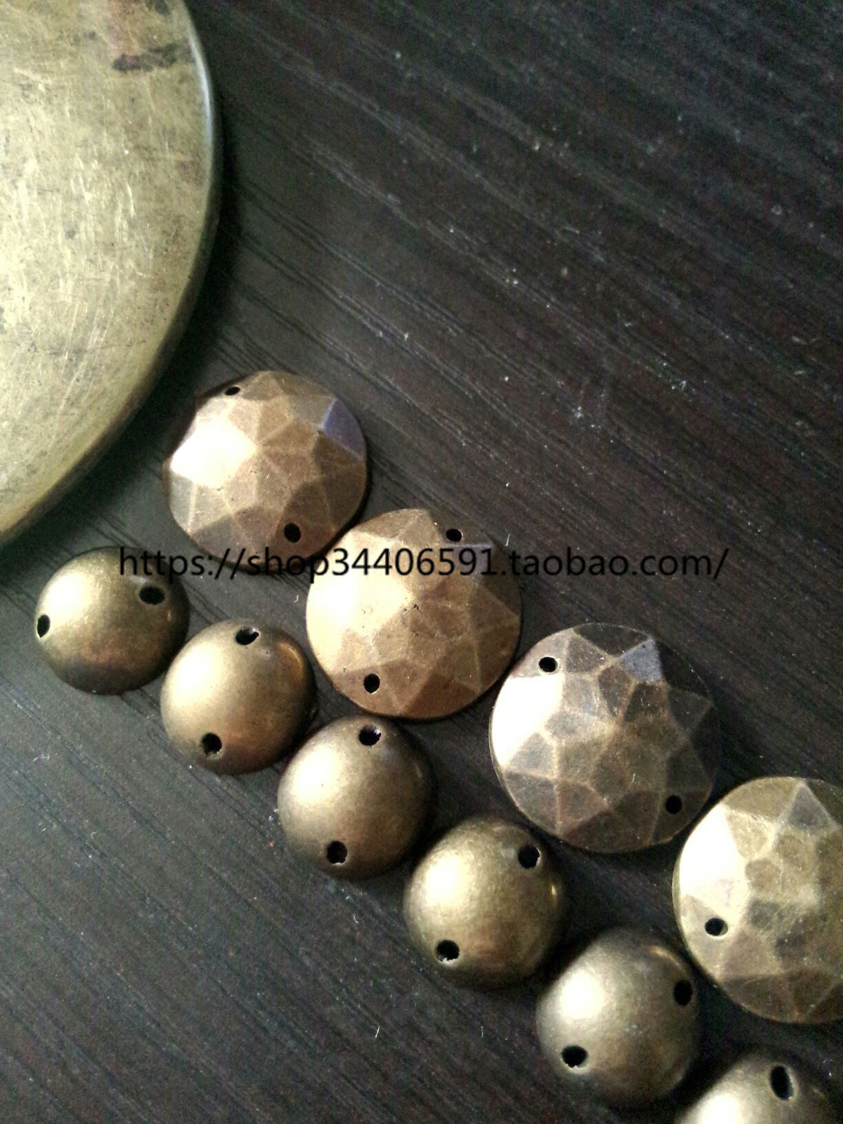 Tribal belly leather dance accessories multi-angle hand-stitched ancient bronze