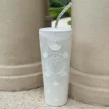 Starbucks, морская керамическая стеклянная трубочка, термос со стаканом, 2023