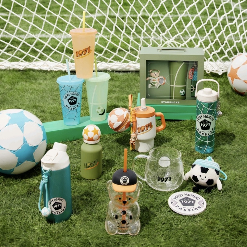 Starbucks Cup 26 World Cup疾风竞野 (Jifeng Jingye) Glass Insulated Straw Large Capacity Coffee Desktop Water Cup for Men