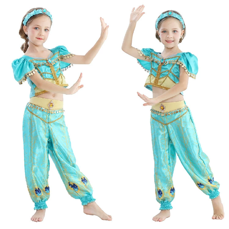 2019 Phim Aladdin công chúa hoa nhài trang phục trẻ em cos quần áo Disney cosplay quần áo phụ nữ - Cosplay