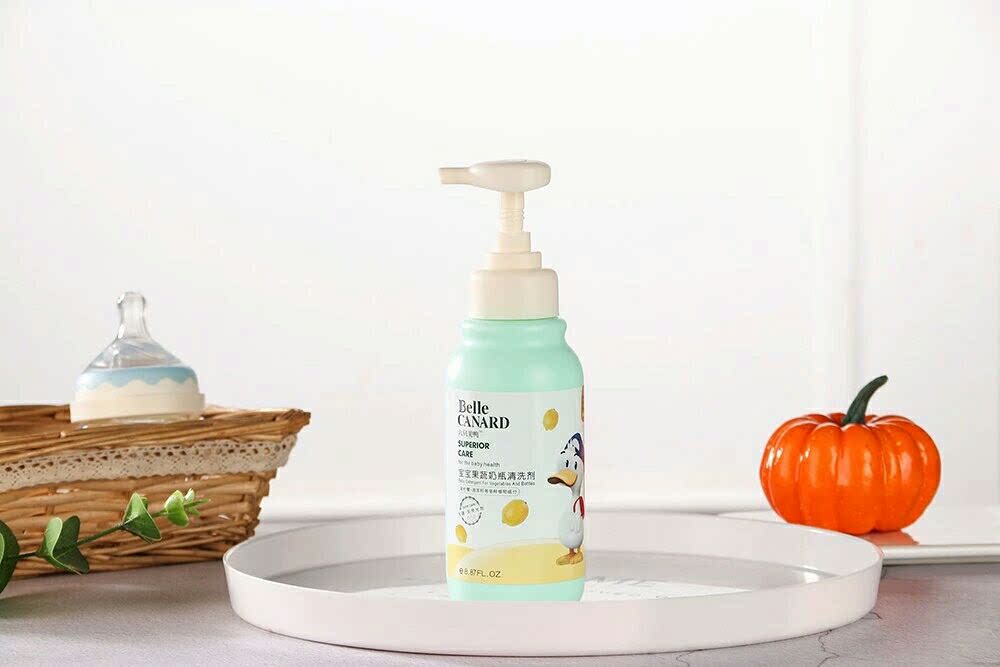 Six beauty duck cleaning agents fruit and vegetable special baby bottle washing liquid mother and baby shop specializes in 252ml ultra-value decontamination
