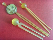 Manzhou-era Japanese race Lu Lu resin art brothels and accessories hair hairpins three sets of 192mm fidelity A6 9
