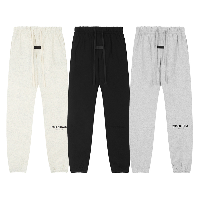 Fog Season 8 Essentials Classic Flocked Letter Casual European and American High Street Jogger Pants Fleece-Lined Sweatpants