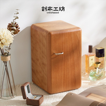 Boîte à bijoux réfrigérée atelier Chuangmu noyer noir bois massif boîte de rangement minimaliste haut de gamme cadeau de pendaison de crémaillère de mariage