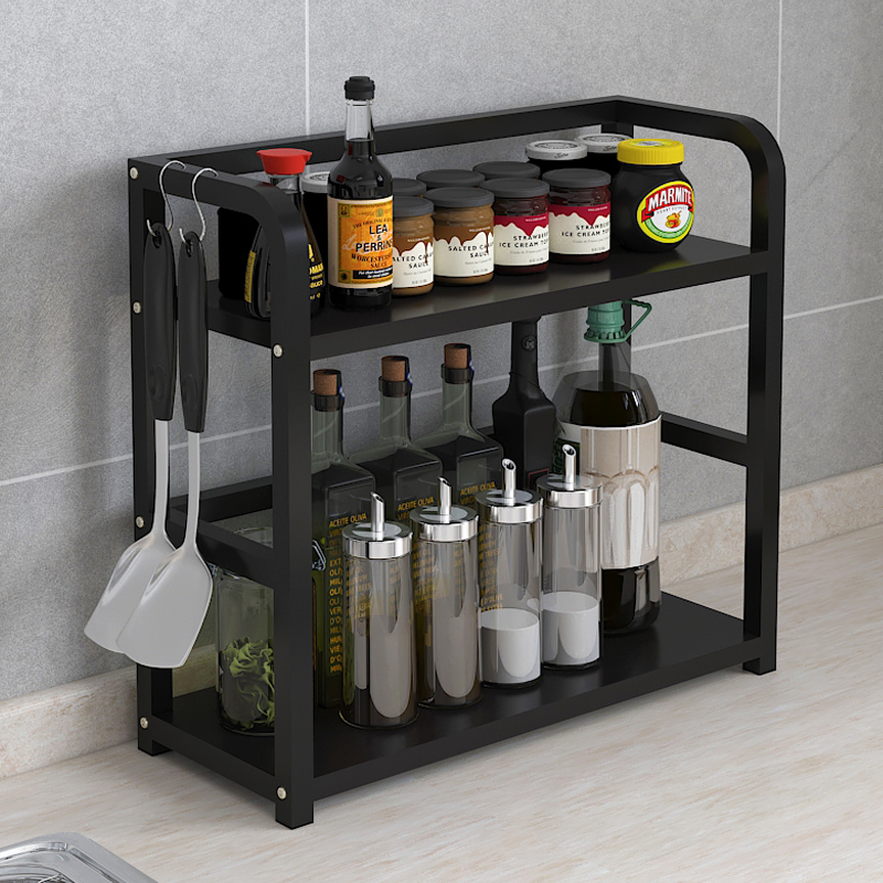 Kitchen Shelve Seasoned Pot Shelf Desk Surface seasoned pot Oil salt sauce Vinegar Condiments Containing shelf supplies Home Grand total