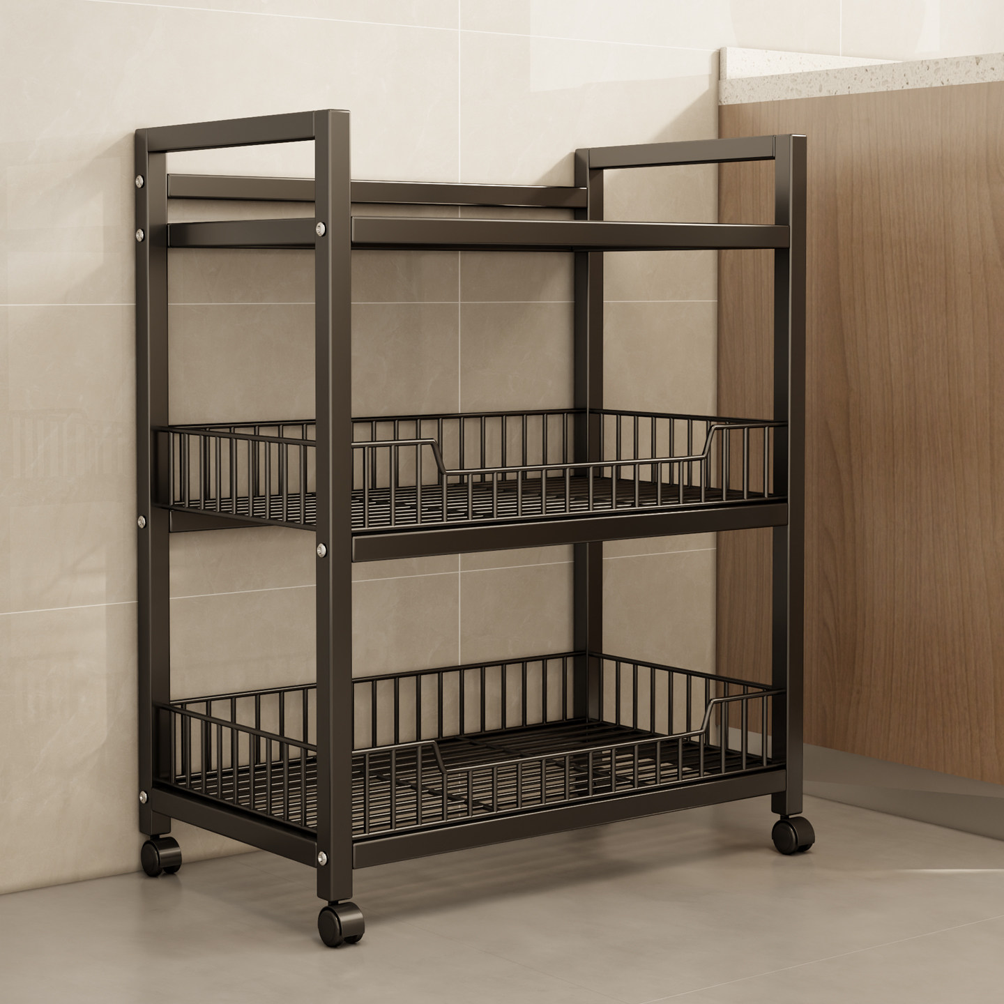 Кухонные стеллажи, многофункциональные тележки для овощей от пола до потолка, бытовые корзины для фруктов и овощей, снэки, многослойные полки для хранения