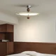 French-Style Cream Ceiling Light for Bedroom, Creative and Unique Room Ceiling Light for Master Bedroom, Mid-Century Style Eye-Protecting Study Ufo Light