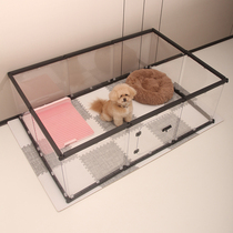 Mengbao transparent dog fence acrylic pet fence inside small dog dog household anti-black splice