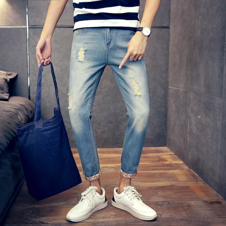 Jeans pour adolescent pieds Slim pour été - Ref 1465188 Image 13