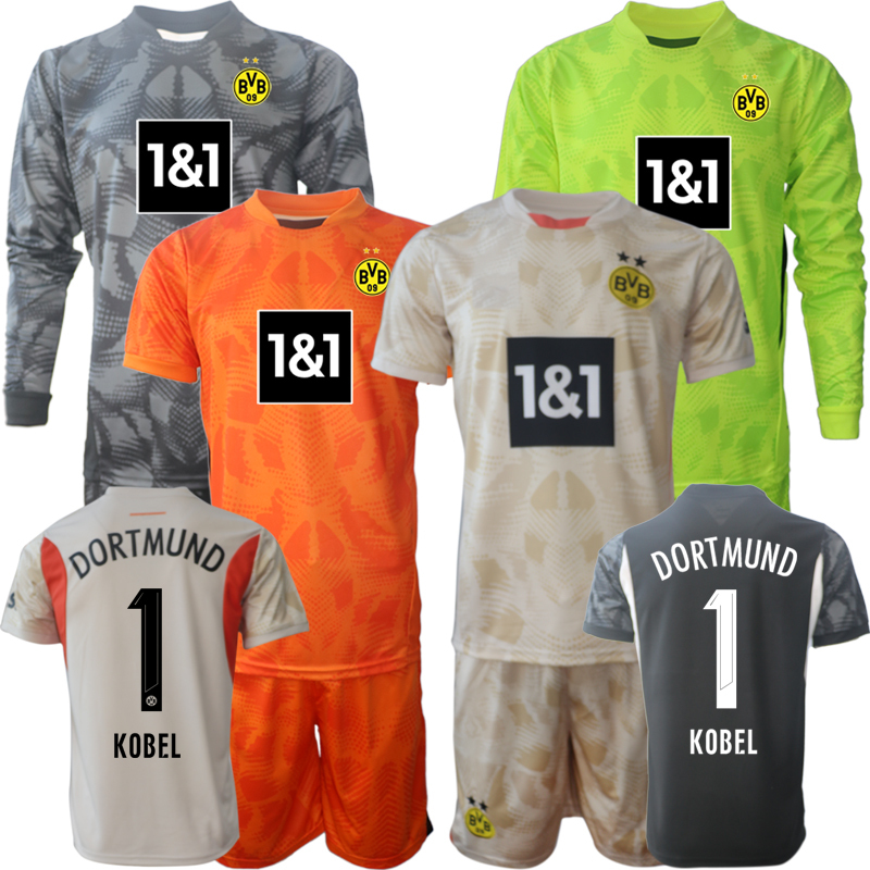 Dortmund Goalkeeper 2425 Goalkeeper Jersey Number 1 Kobbeler Mayer Adult and Children's Long-Sleeved Clothing-