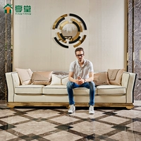 Hậu hiện đại sofa da ánh sáng sang trọng sẵn sàng vào năm 2018. Hồng Kông-phong cách mới Ý cao cấp phong cách tối giản đồ nội thất phòng khách - Ghế sô pha đôn ghế sofa