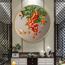 Cross embroidered litchi 2021 new living room handmade small pieces own embroidered embroidered round Xuanguan bedroom small pieces full of embroidery