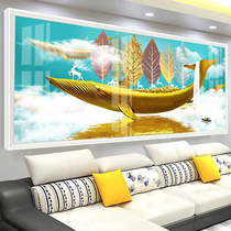 Crystal diamond painting 2021 new living-room minimalist point with drilling cross embroidered 5d full-drilling European-style elk light lavish 2020