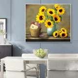 Cross -Stitch Sunflower 2021 Новая алмазная гостиная ваза современная простая свежая натуральная патч -патч живопись 5d
