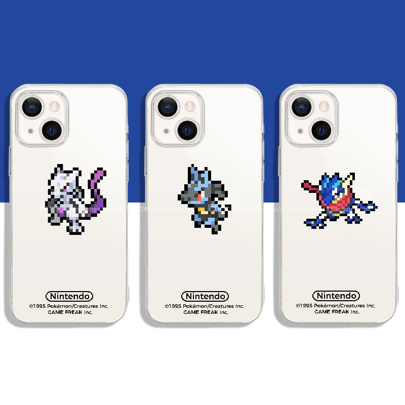 Pixel Pokémon Lucario, Kyogin, Mewtwo iPhone 15 Transparent Phone Case Suitable for Apple 12/13/14/16/17 Pro Max Pixel Pokémon Lucario, Kyogin, Mewtwo iPhone 15 Transparent Phone Case Suitable for Apple 12/13/14/16/17 Pro Max