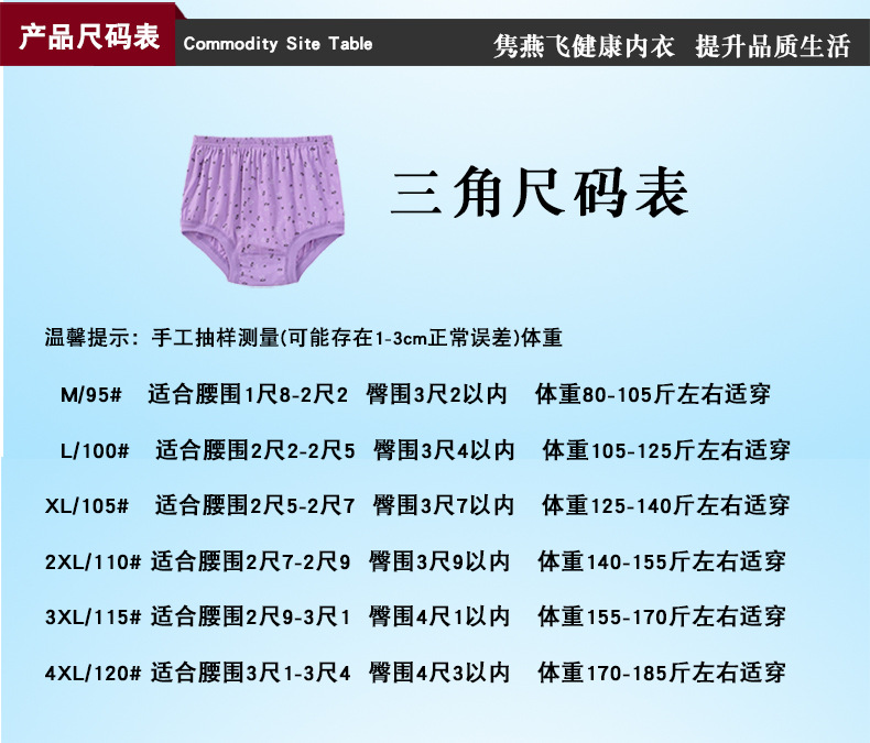 Đồ lót 4 tuổi và trung niên 100% cotton nữ cotton cũ cộng với phân bón tăng tam giác đồ lót quần short eo cao set quần lót nam đẹp